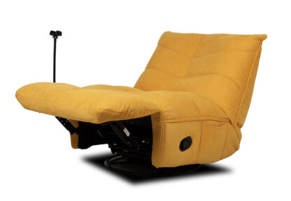 Syli recliner-mekanismituoli keltainen auki