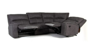 Dublin recliner-mekanismikulmasohv harmaa auki