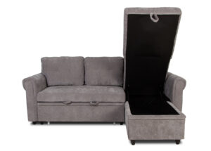 Hiili divaanivuodesohva harmaa vvl auki