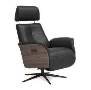 Slimline 8095 mekanismituoli nahka musta-pähkinä