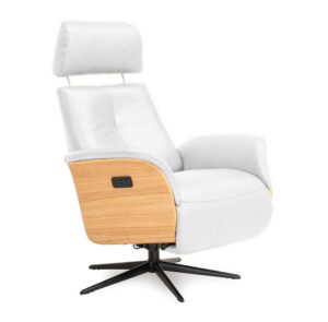 Slimline 8095 mekanismituoli nahka valkoinen-öljytty-tammi