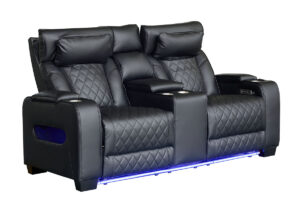 Cine-Luxury kotiteatterisohva - sähkötoiminen musta valot