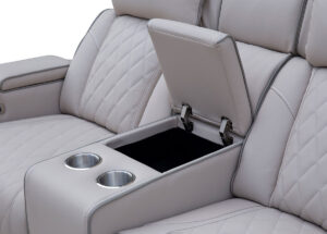 Cine-Luxury kotiteatterisohva - sähkötoiminen vaalea boxi