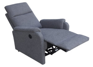 Tyyni recliner-sähkömekanismituoli harmaa auki viisto