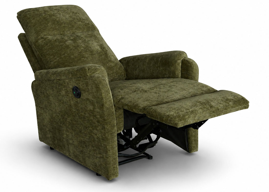 Tyyli recliner-mekanismituoli sähkötoiminen vihreä auki